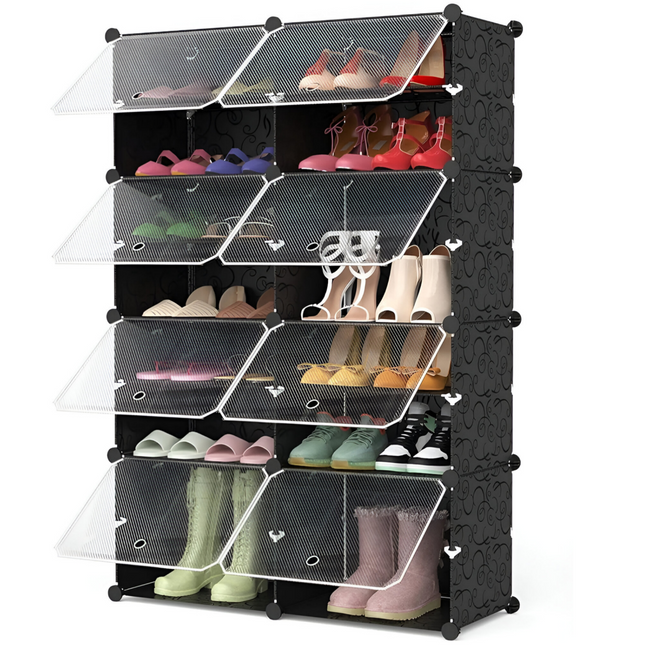 Shoe Rack 2 Column 8 Layer 8 Doors