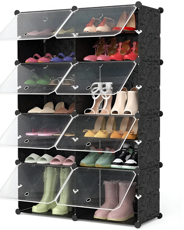 Shoe Rack 2 Column 8 Layer 8 Doors