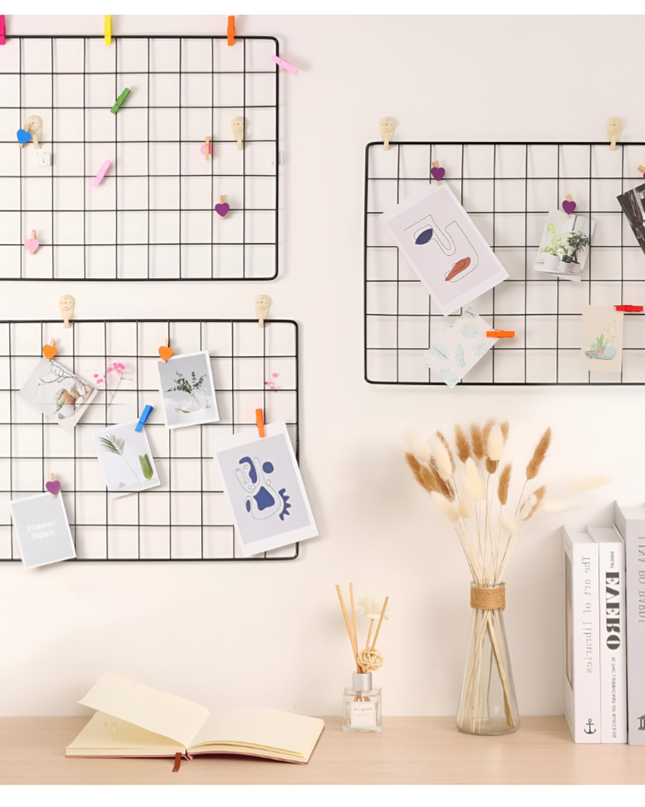 Wall Grid Panel for Photo Display