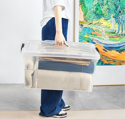 صندوق تخزين بلاستيكي شفاف