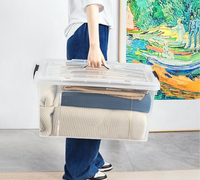 Plastic Transparent Storage Box 30L