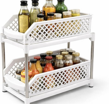Kitchen Counter Top Storage Rack 2 Tier