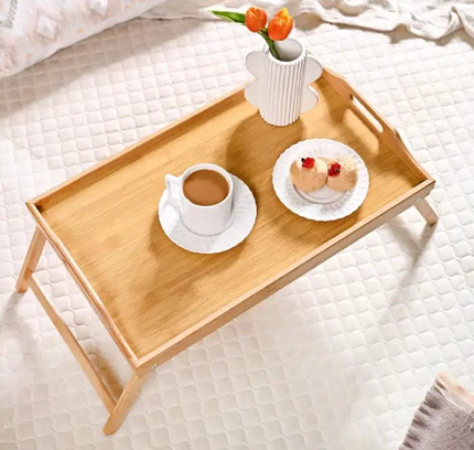 Foldable Bamboo Tray with Bed Table