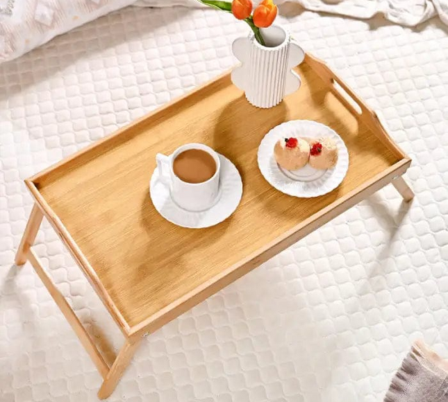 Foldable Bamboo Tray with Bed Table
