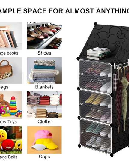 Shoe Rack 1 Column 7 Layer 3 Doors