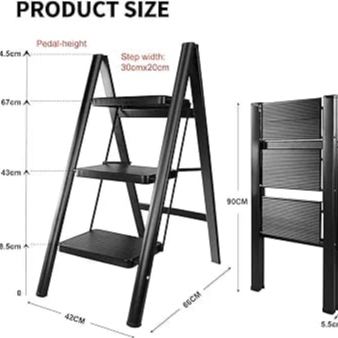 Foldable Iron Ladder 3 Step