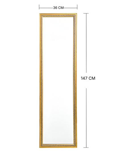 Rectanguler Stand Mirror Golden Frame