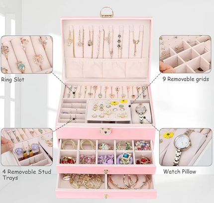 Jewelry Storage Box Three Layer