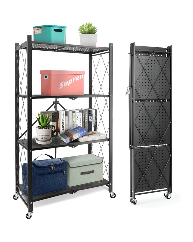 Foldable Kitchen Storage Rack 4 Layer