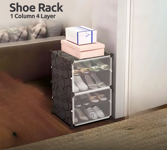 رف أحذية 1 عمود 4 طبقات 2 باب