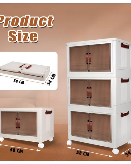 خزانة تخزين قابلة للطي بثلاث طبقات