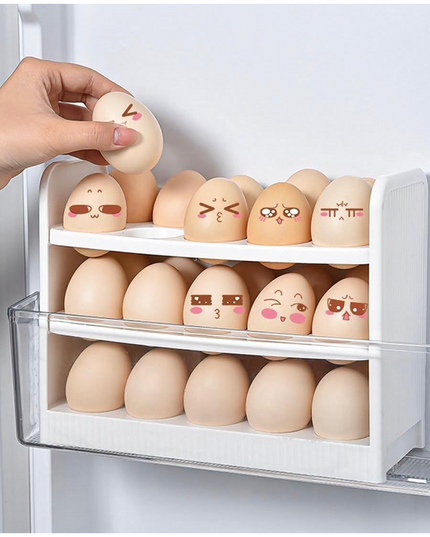 صندوق تخزين البيض 3 طبقات