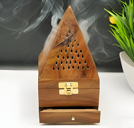 Bakhoor Burner Wooden Large -7128