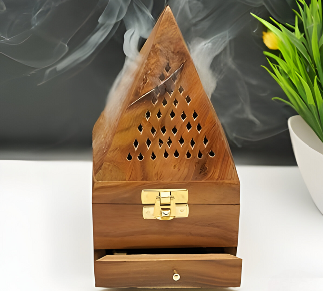 Bakhoor Burner Wooden Large -7128