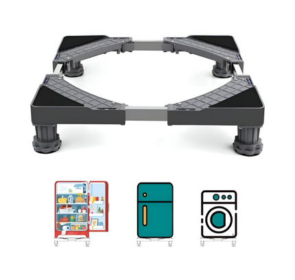 Washing Machine Adjustable Stand Base Shelf, Fridge Stand with Locking Wheels