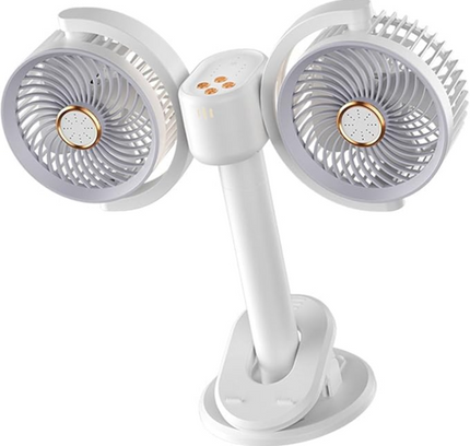 Double Head Clip on Circulation Fan