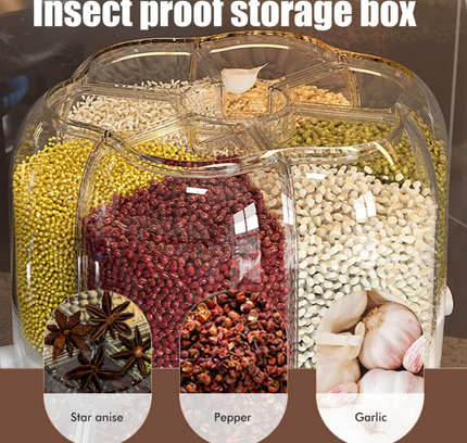 Rotating Grain Rice Storage Dispenser