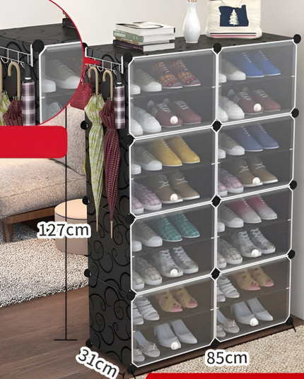 Shoe Rack 2 Column 8 Layer 8 Doors
