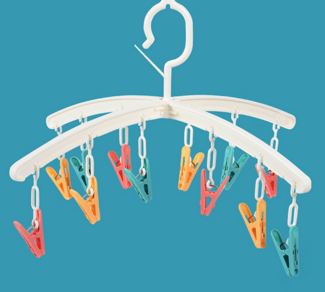 Revolving Clothes Hanger with 12 Clips