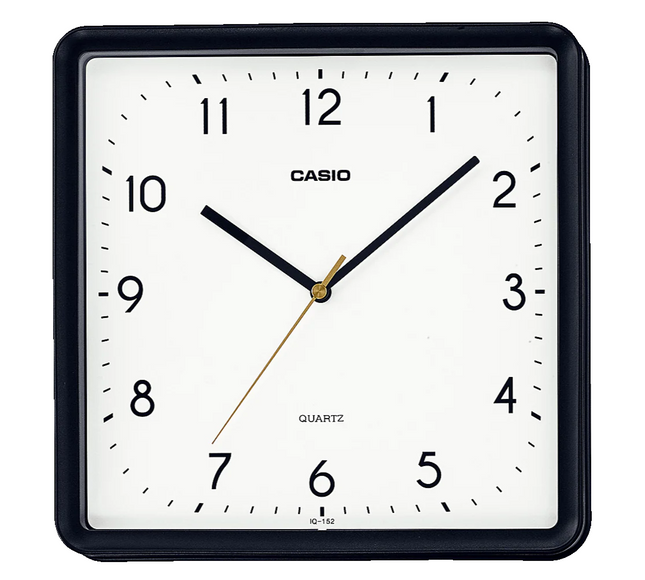 Casio Square Shape Wall Clock Black Iq152-1DF