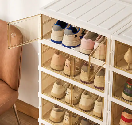 Telescopic Foldable Shoe Cabinet 2 Column 6 Layer