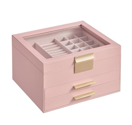 Jewelry Storage Box Organizer with 2 Drawers