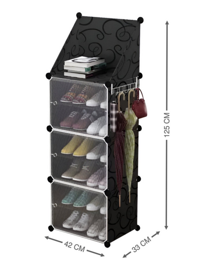 Shoe Rack 1 Column 7 Layer 3 Doors