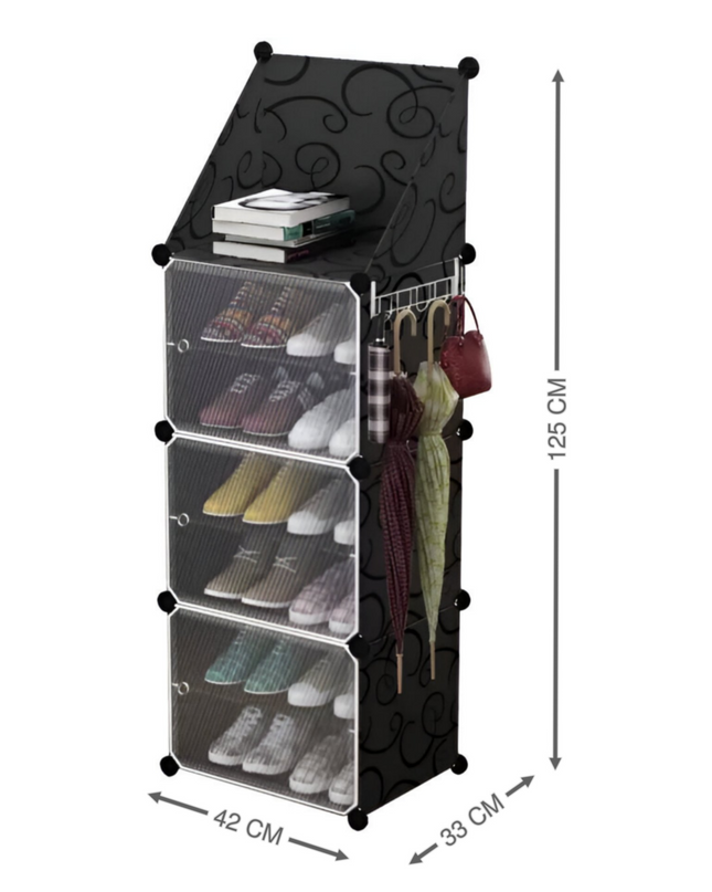 Shoe Rack 1 Column 7 Layer 3 Doors