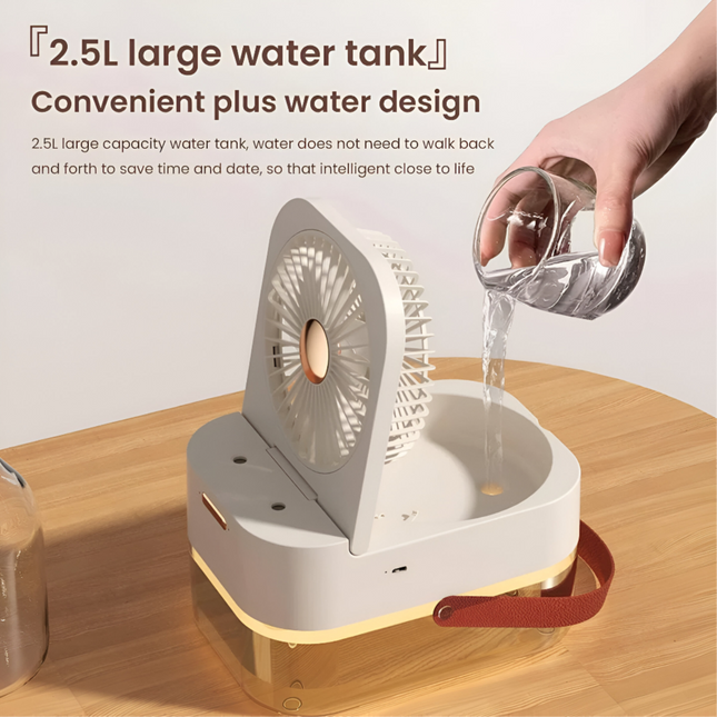 مكيف هواء محمول بمروحة ومرطب