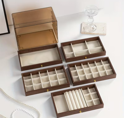 Wooden Jewelry Box Organizer 5 Drawers