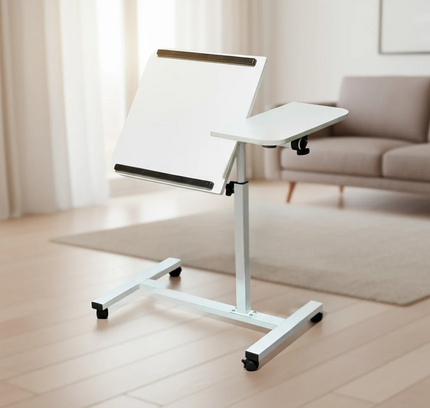 Rolling Laptop Desk with Wheels Adjustable
