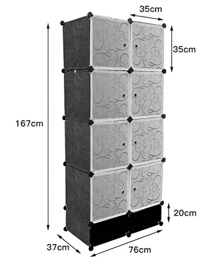 Wardrobe 8 Cube With Shoe Rack