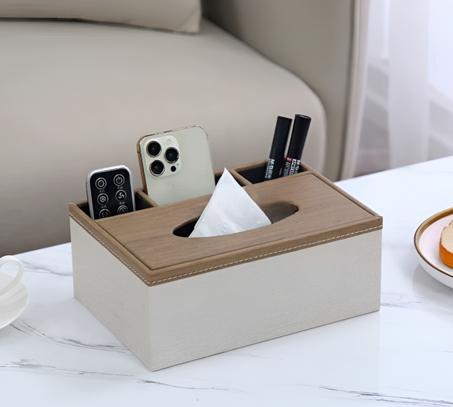 Multifuntional Tissue Box Wooden