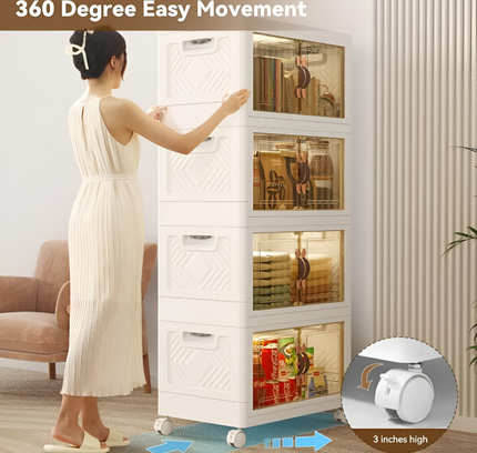 Foldable Storage Cabinet 4 Layer Big