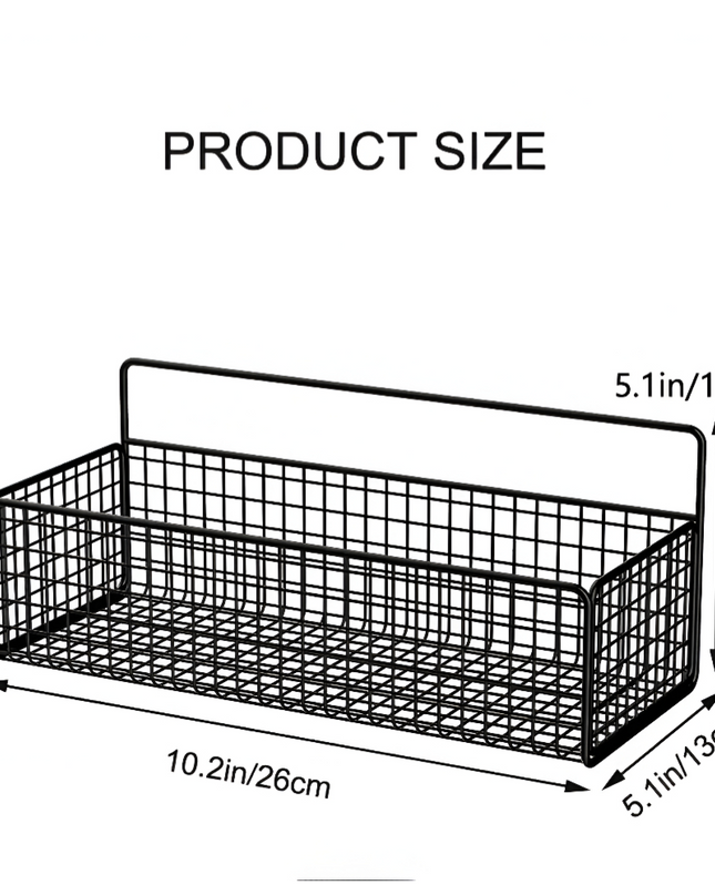 Wall Hanging Metal Storage Rack 1pcs