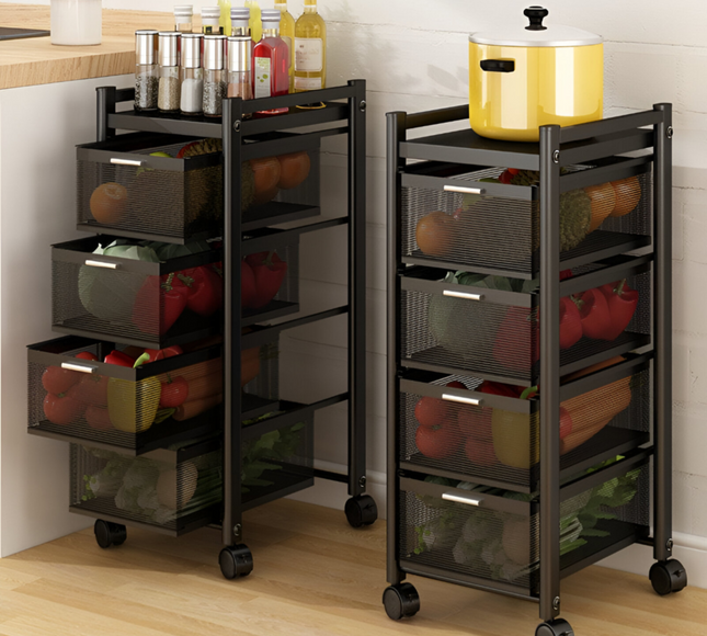 Multi-Layer Drawer Kitchen Trolley Rack