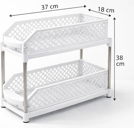 Kitchen Counter Top Storage Rack 2 Tier