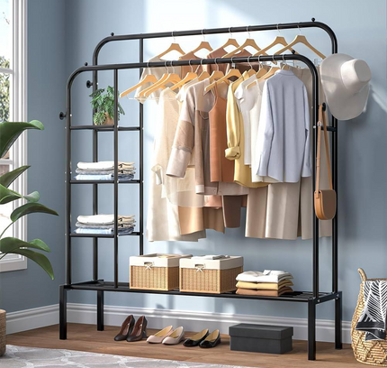 Clothes Hanger Double With Shelves 58 Kg