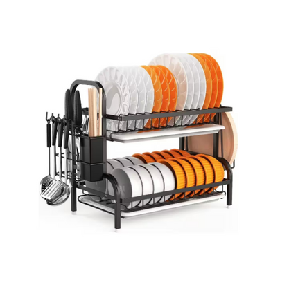 رف أطباق مكون من طبقتين