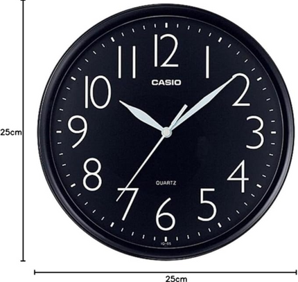 Casio Wall Clock Analog Iq-05-1Df Black