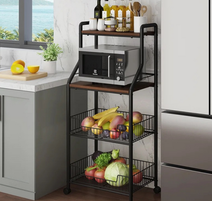 عربة تخزين المطبخ