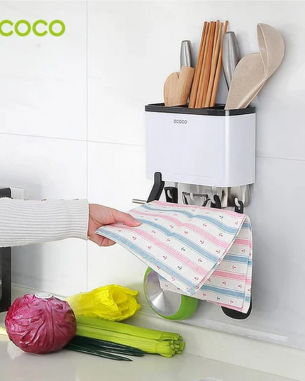 Wall-Mounted Utensil Storage Rack