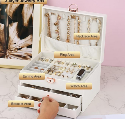 Jewelry Storage Box Three Layer
