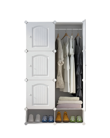 Wardrobe 6 Cube With Shoe Rack