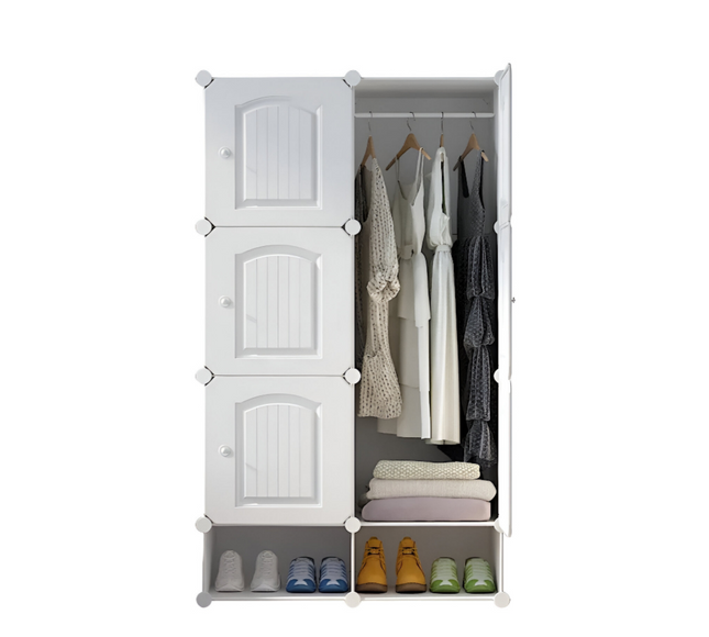 Wardrobe 6 Cube With Shoe Rack
