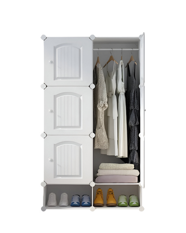 Wardrobe 6 Cube With Shoe Rack