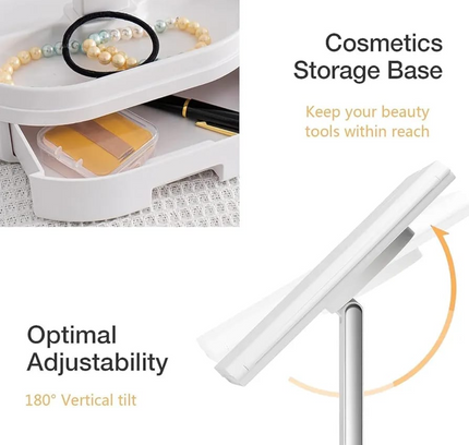 Lighted Makeup Vanity Mirror With Cosmetic Drawer