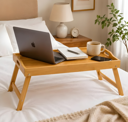 Foldable Bamboo Tray with Bed Table