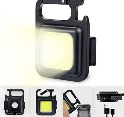 مصباح ليد صغير قابل لإعادة الشحن مع سلسلة مفاتيح