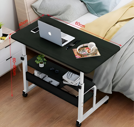 Laptop Stand Wooden Adjustable With Shelve